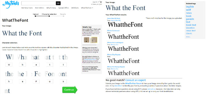 WhatTheFont: Encontrar el Nombre de una Tipografía