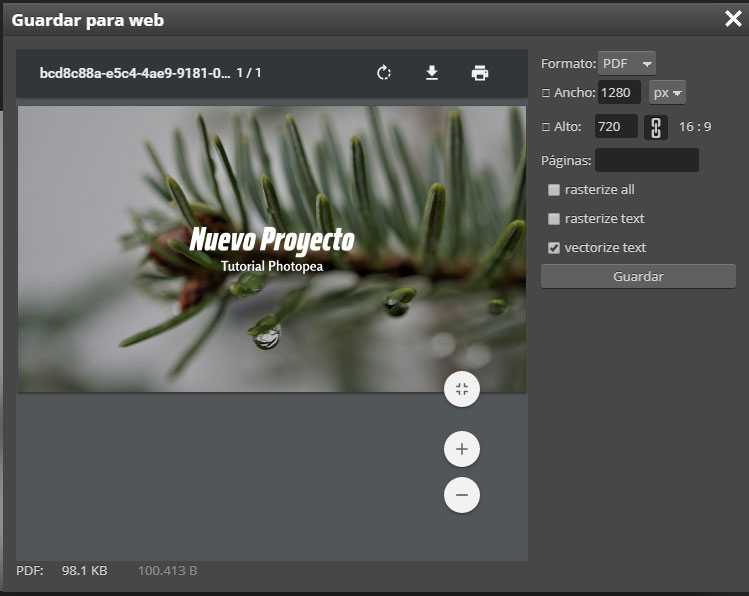 proyecto web photopea